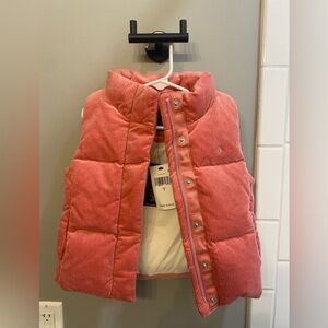 Polo Ralph Lauren Pink Corduory Down Puffer Vest / Size 5 / NWT